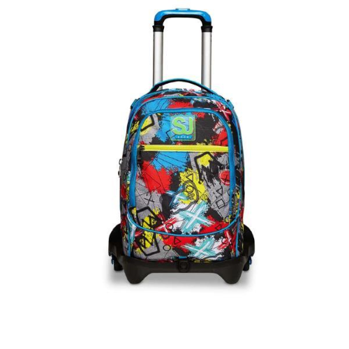 SEVEN SJ GANG GLITZLED BOY TROLLEY JACK 3 RUOTE IN POLIESTERE 37X51X27 CM 34 LT TASCA FRONTALE